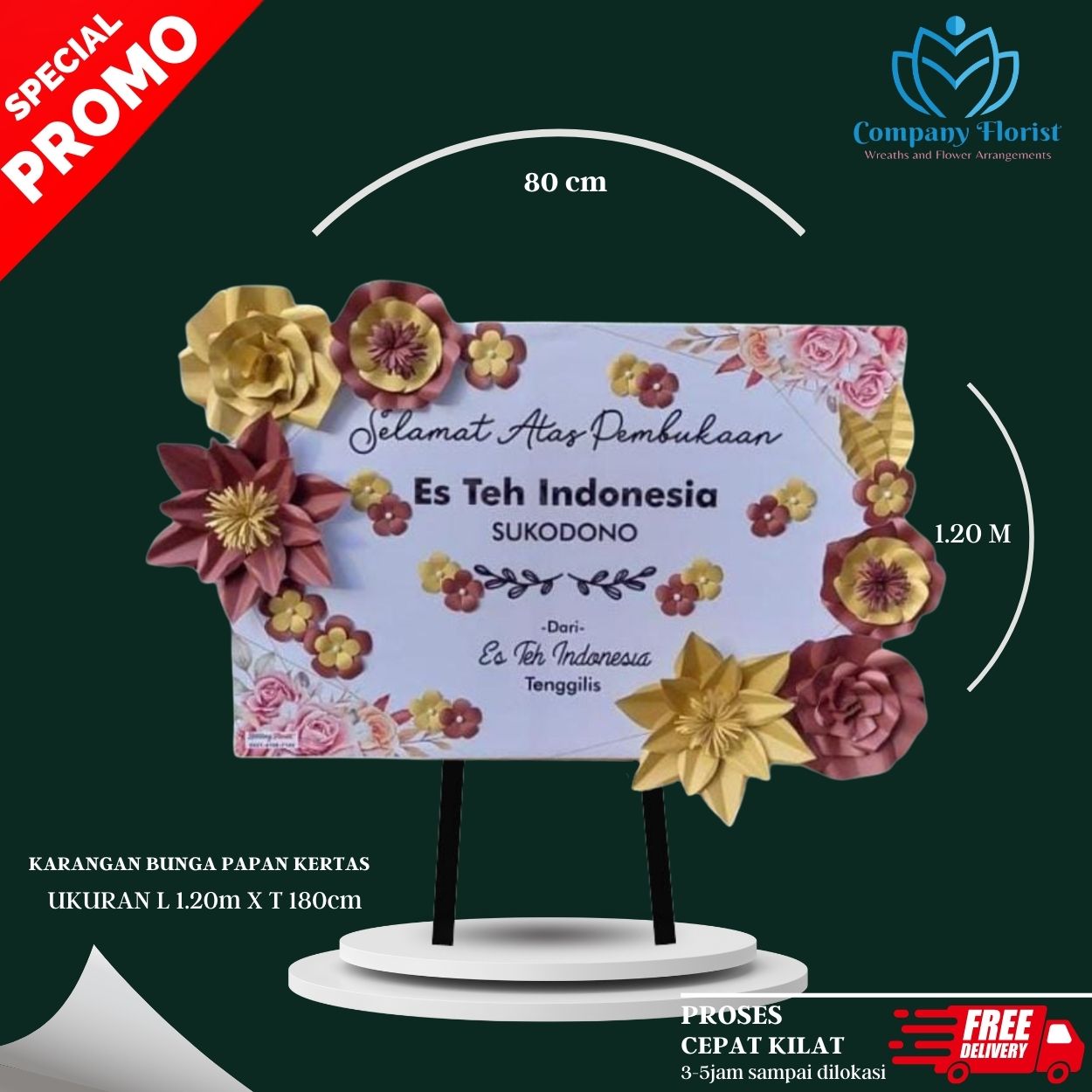 Papan Bunga Kertas Cibubur – Company Florist
